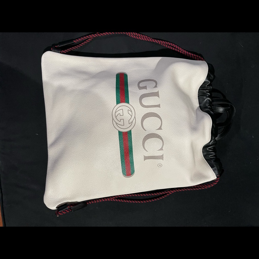 Gucci Logo. Drawstring Backpack. Includes Dust Bag - image 3